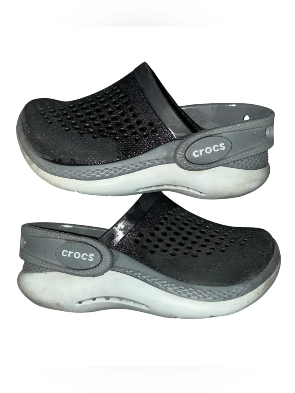 Bundle-Crocs Kids LiteRide 360 Clogs Reef slide sandals toddler size 7